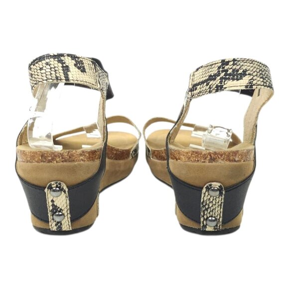 Pierre Dumas Chantal 2 Platform Wedge Sandal Womens Size 11 Reptile Print - Picture 4 of 16